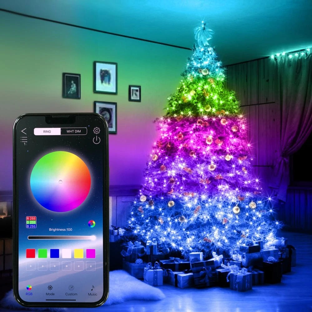 Smart RGB Christmas Fairy String Light Bluetooth Controlled