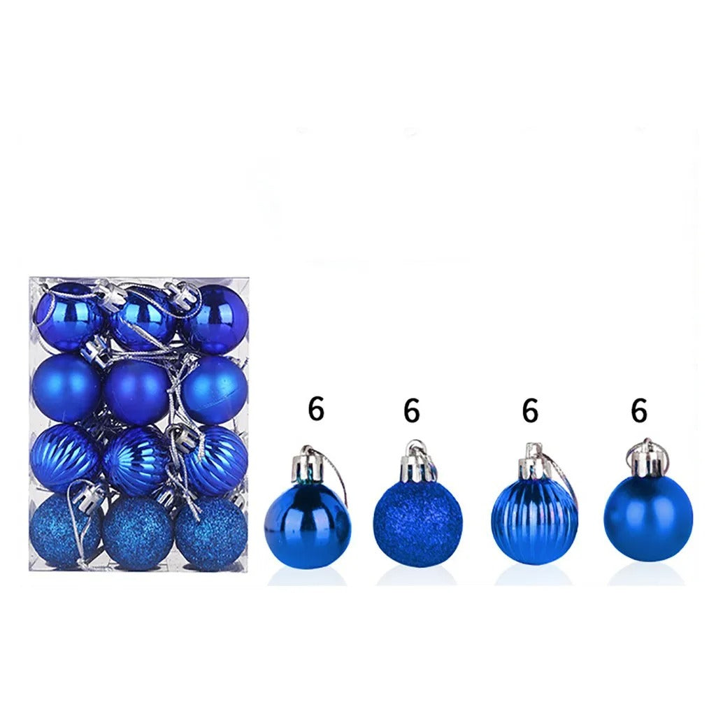 24PCS Christmas Tree Ball Balls  Bauble Hanging 30mm