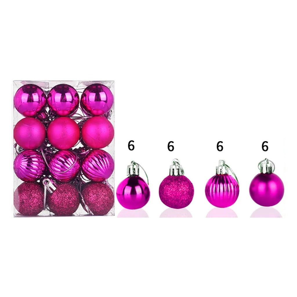 24PCS Christmas Tree Ball Balls  Bauble Hanging 30mm