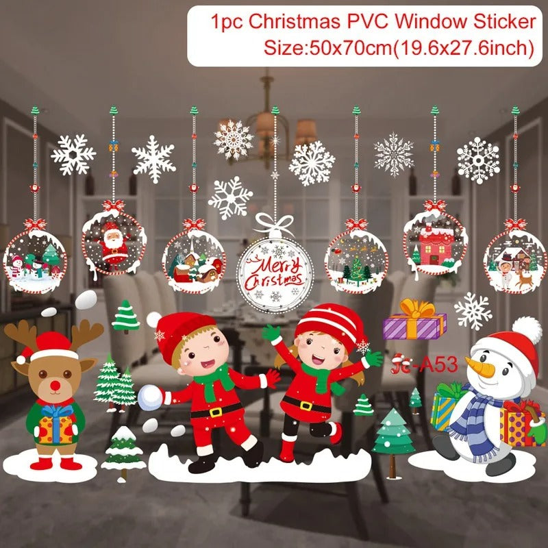 Christmas Window Sticker Merry Christmas Decorations For Home