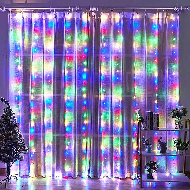 3M LED Curtain Garland Fairy Lights Festoon with Remote